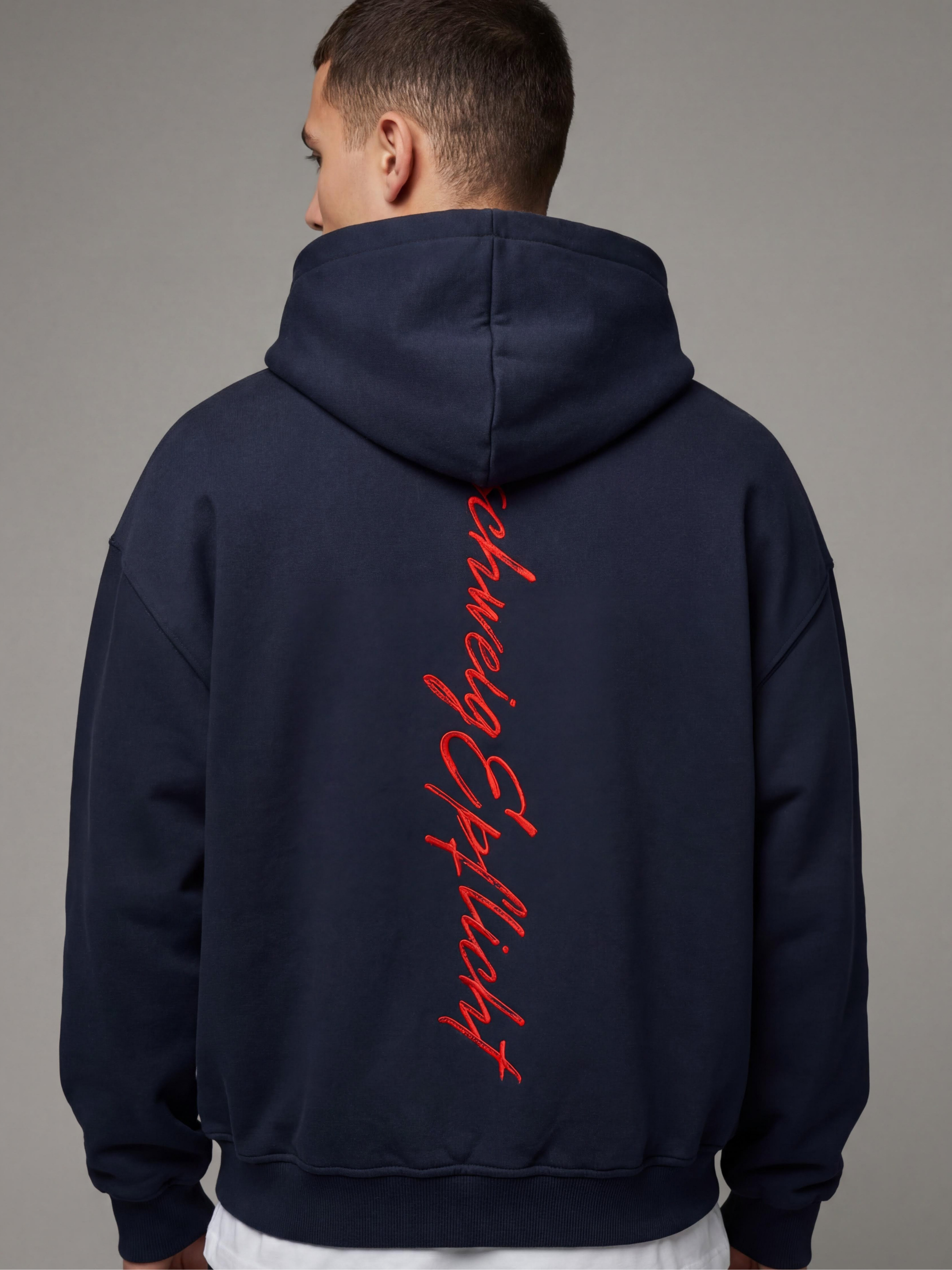 SCHWEIGEPFLICHT Oversized Zipper Hoodie