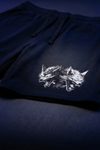 2FACE WOLF Black Shorts (Men)