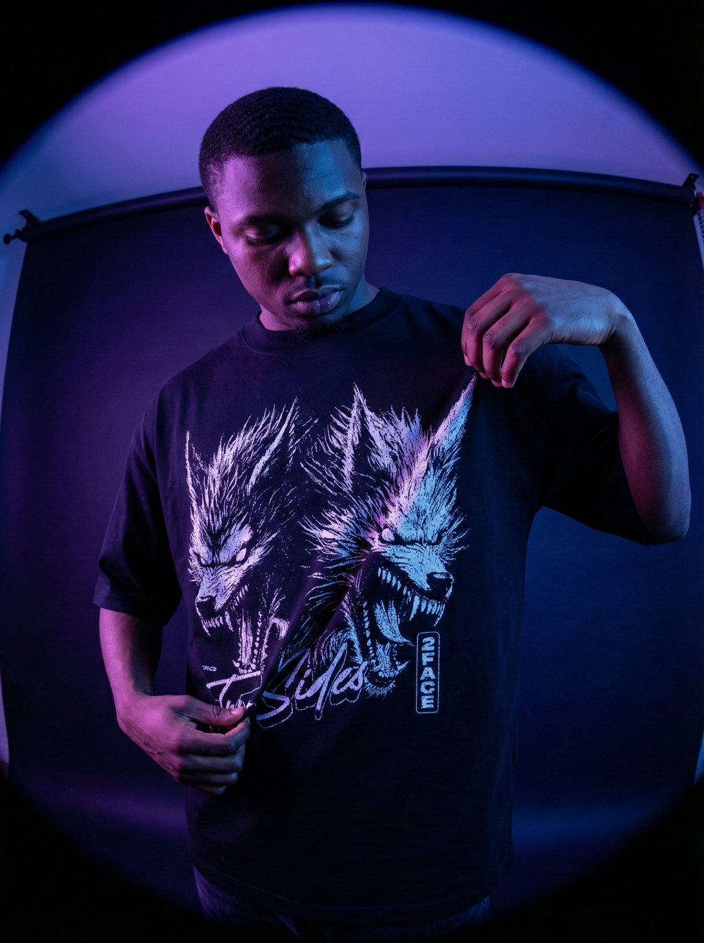 2FACE WOLF Oversized Shirt (unisex)