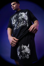 2FACE WOLF Black Shorts (Men)