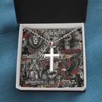 SKULPTURALES KREUZ. HEAVY BALL CHAIN.