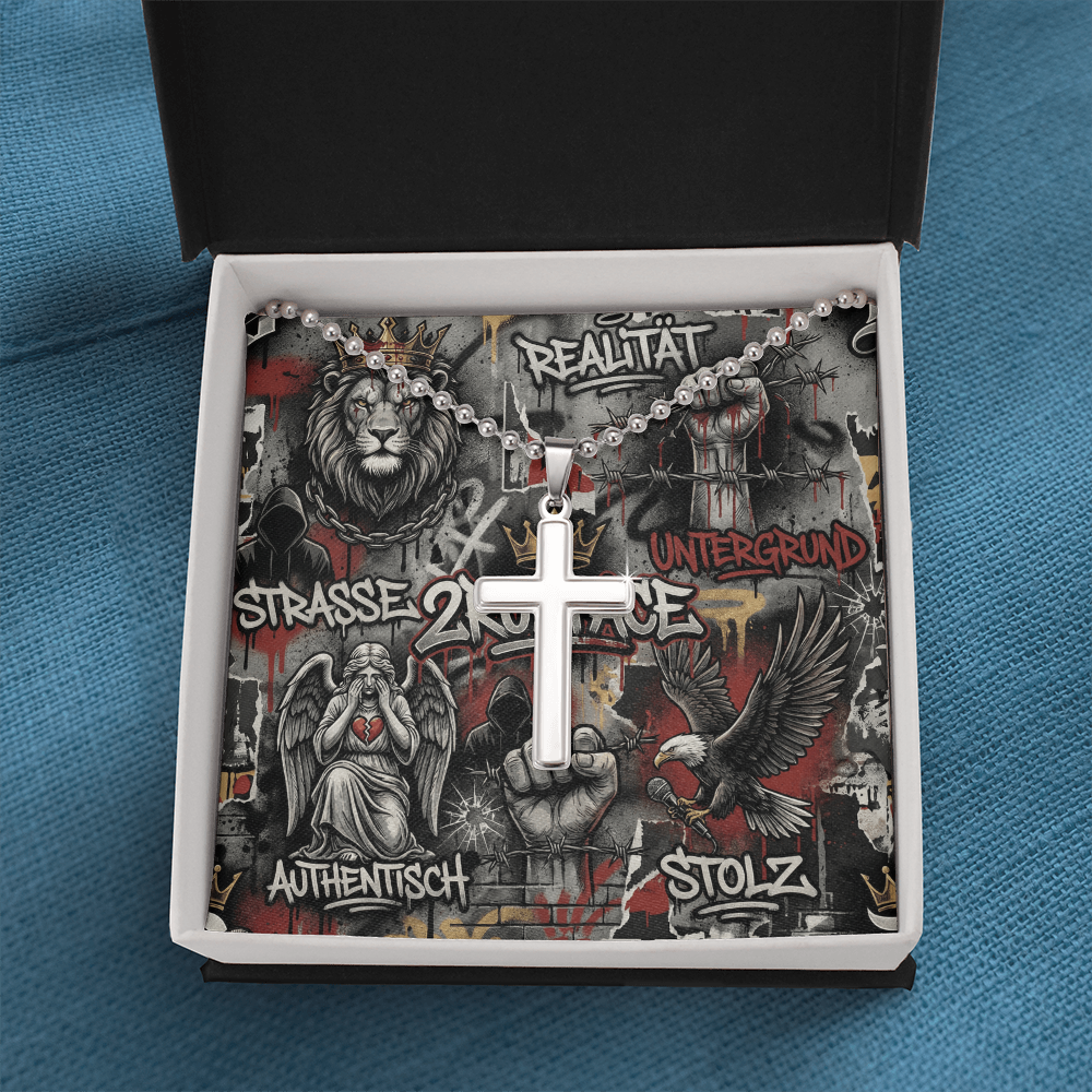 SKULPTURALES KREUZ. HEAVY BALL CHAIN.