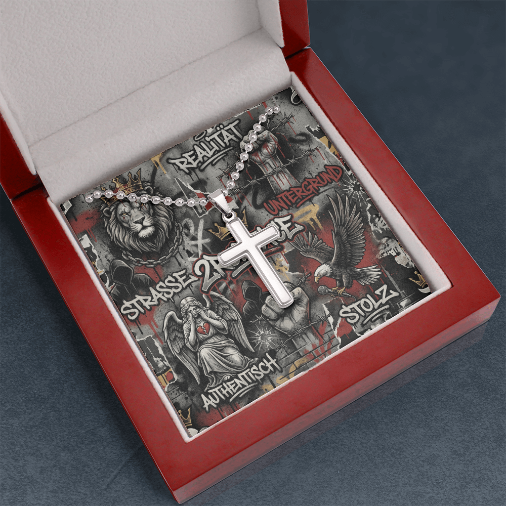 SKULPTURALES KREUZ. HEAVY BALL CHAIN.