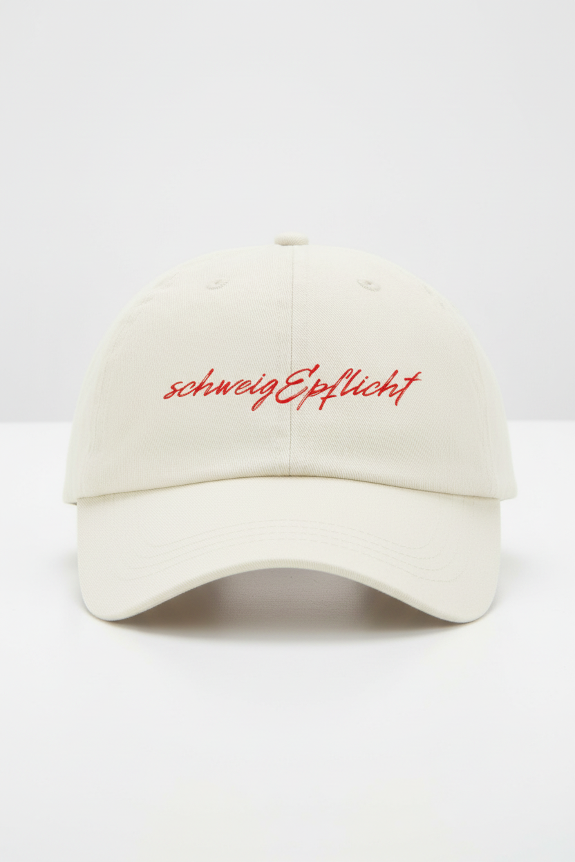 SCHWEIGEPFLICHT Dad Cap Frontansicht