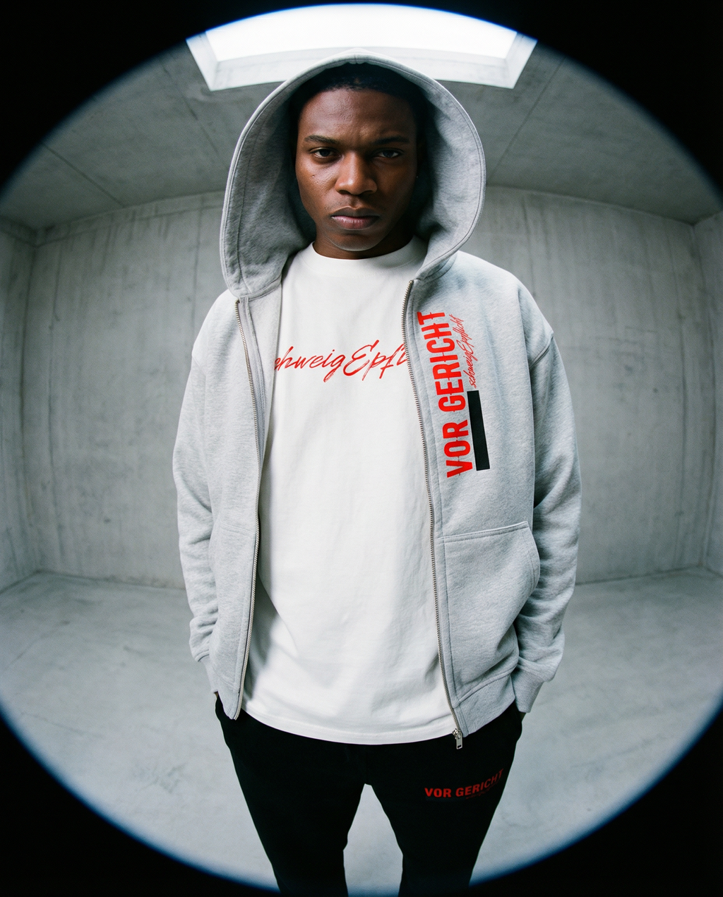 SCHWEIGEPFLICHT Oversized Zipper Hoodie