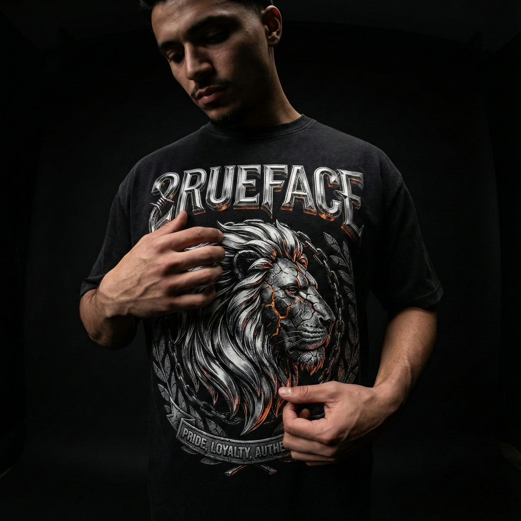 Metall Lava Lion Oversized T-Shirt (unisex)